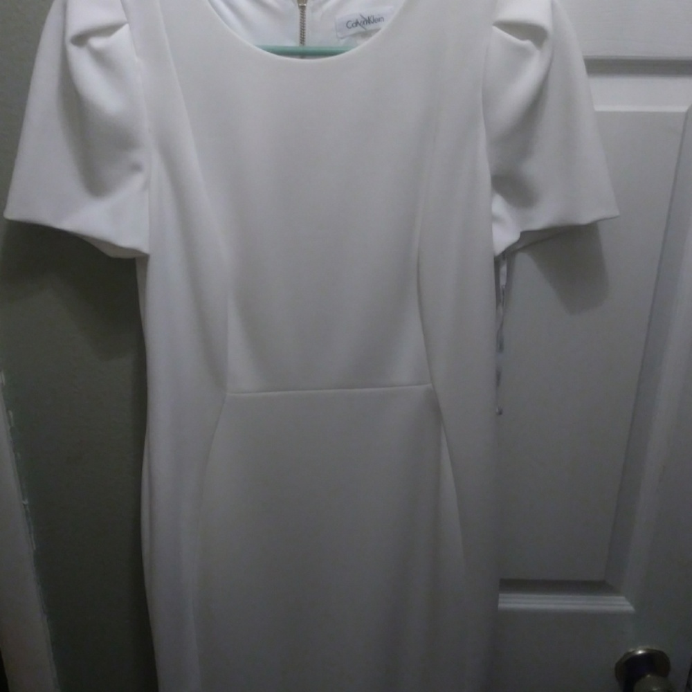 Calvin Klein tulip sleeve sheath dress